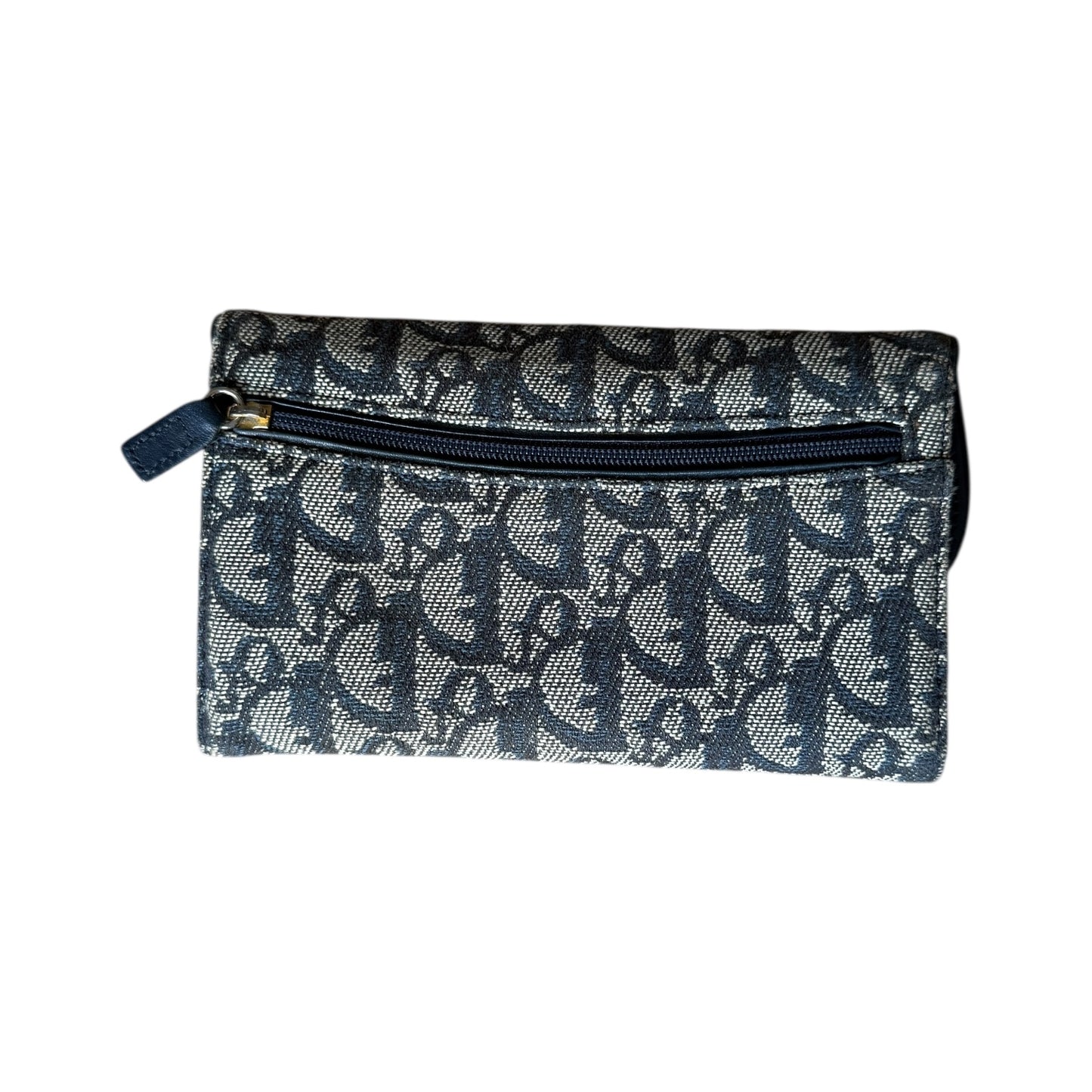 Portefeuille Saddle Toile Jacquard Bleu