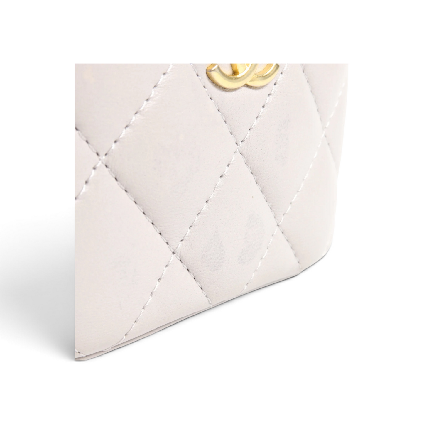 Chanel Mini Vanity Cuir d’agneau Gris claire — vue 20