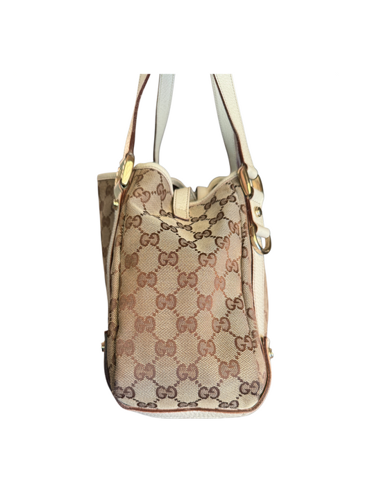 Gucci Abbey Toile GG Beige — vue 2