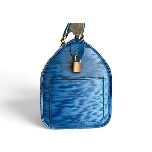 Louis Vuitton Speedy 25 Épi Bleu — vue 2