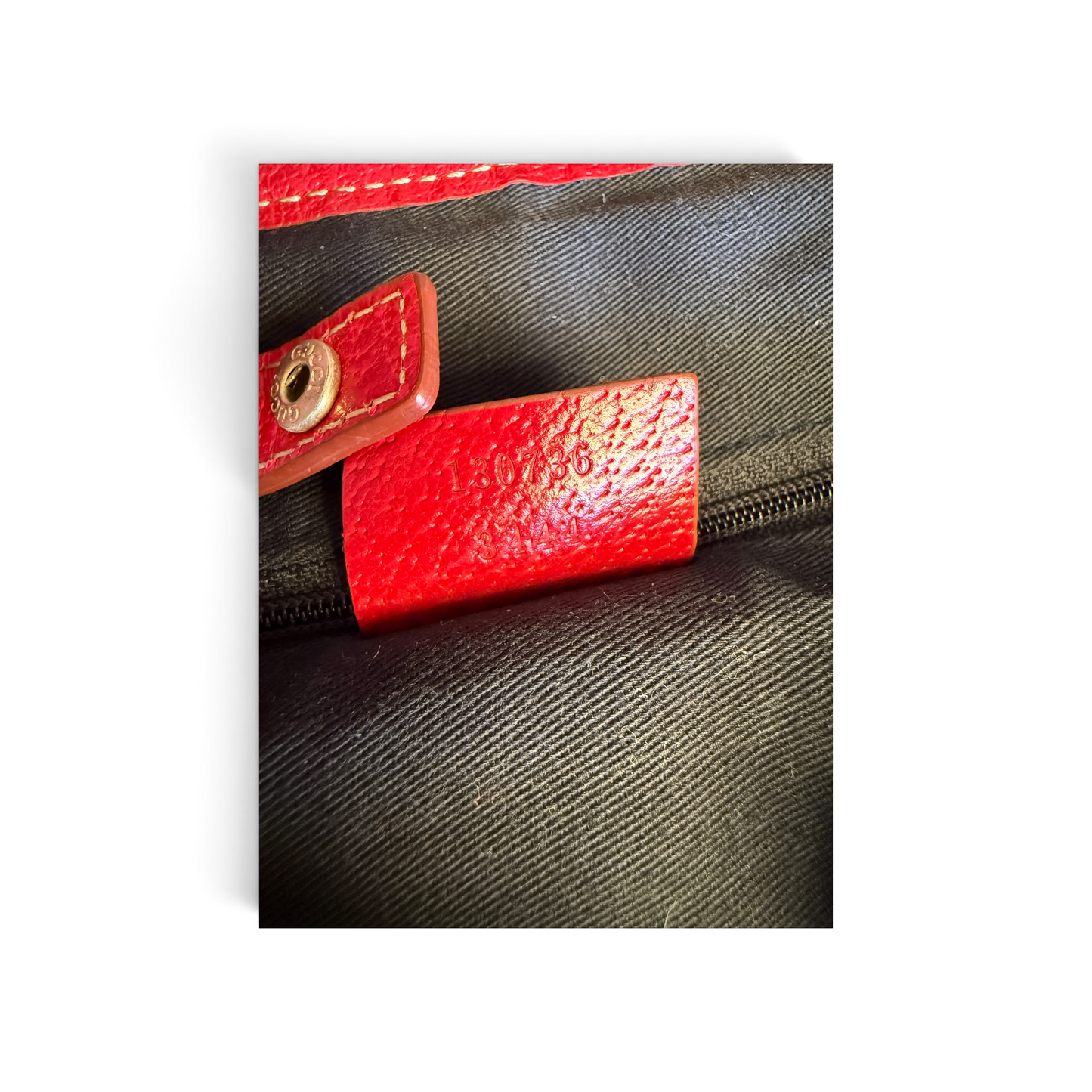 Gucci Abbey cuir rouge