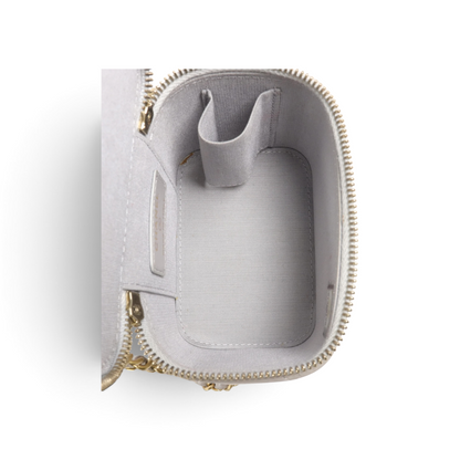 Chanel Mini Vanity Cuir d’agneau Gris claire — vue 5