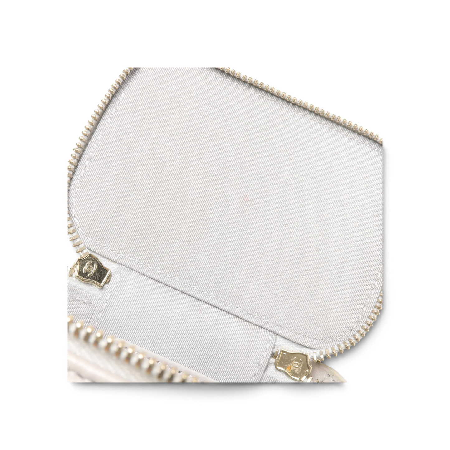 Chanel Mini Vanity Cuir d’agneau Gris claire — vue 7