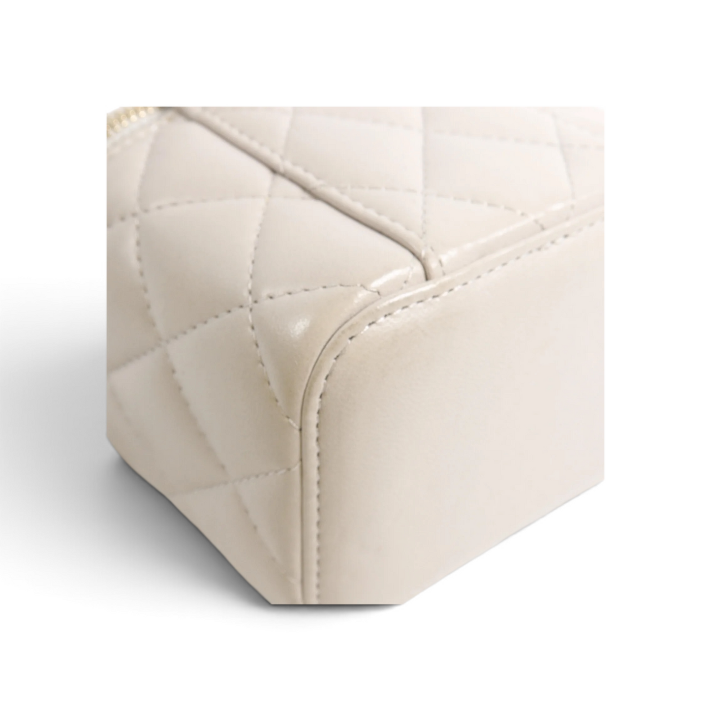 Chanel Mini Vanity Cuir d’agneau Gris claire — vue 14