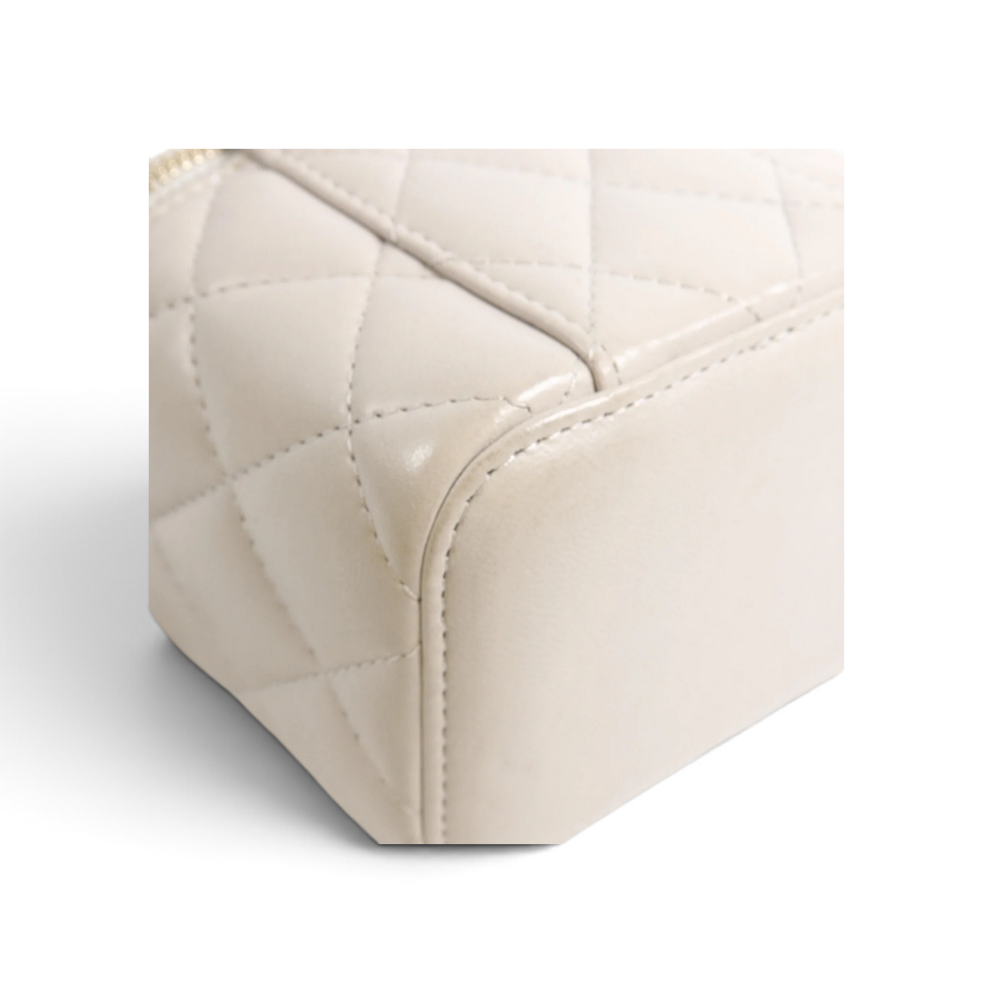 Chanel Mini Vanity Cuir d’agneau Gris claire — vue 14