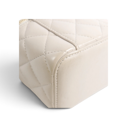 Chanel Mini Vanity Cuir d’agneau Gris claire — vue 14