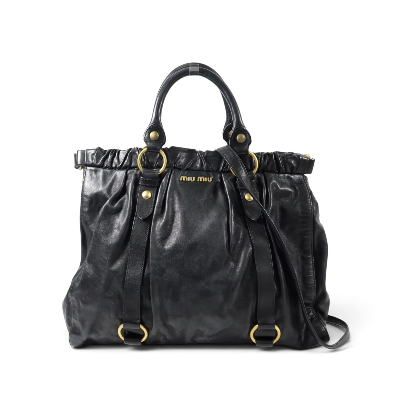 Miu Miu Vitello Cuir de veau Noir — vue 1