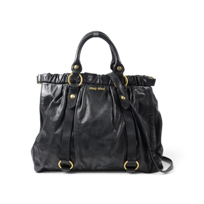 Miu Miu Vitello Cuir de veau Noir — vue 1