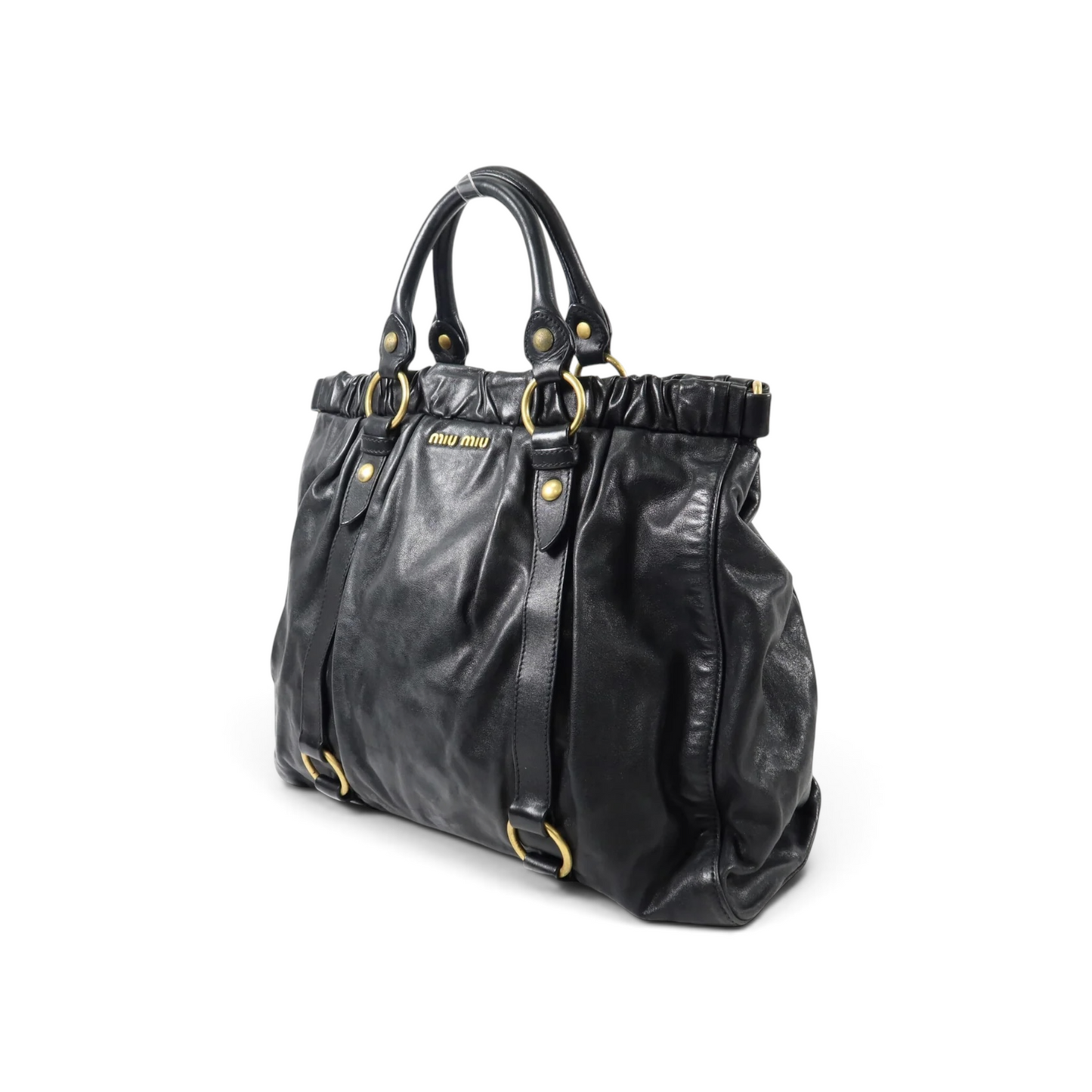 Miu Miu Vitello Cuir de veau Noir — vue 3