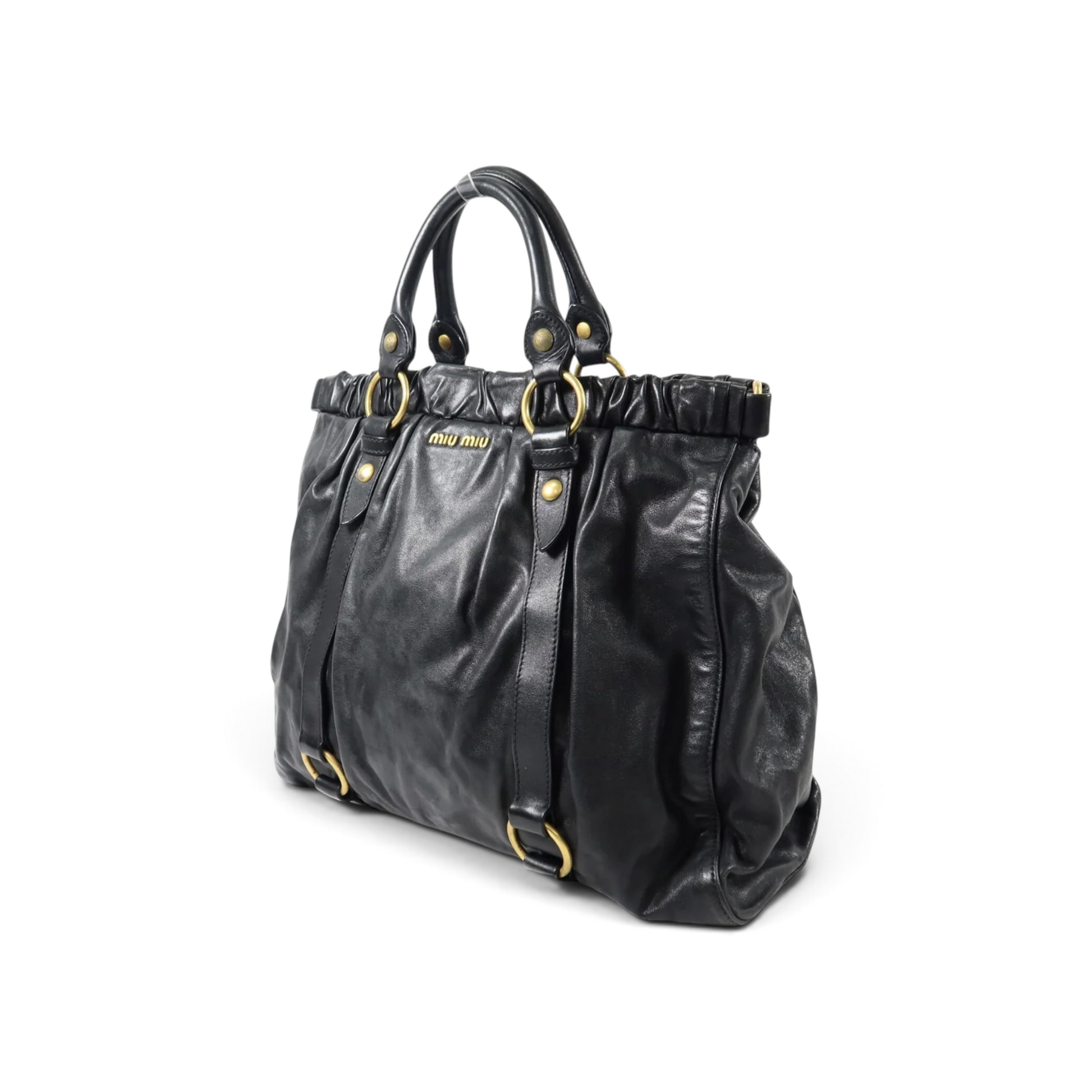 Miu Miu Vitello Cuir de veau Noir — vue 3