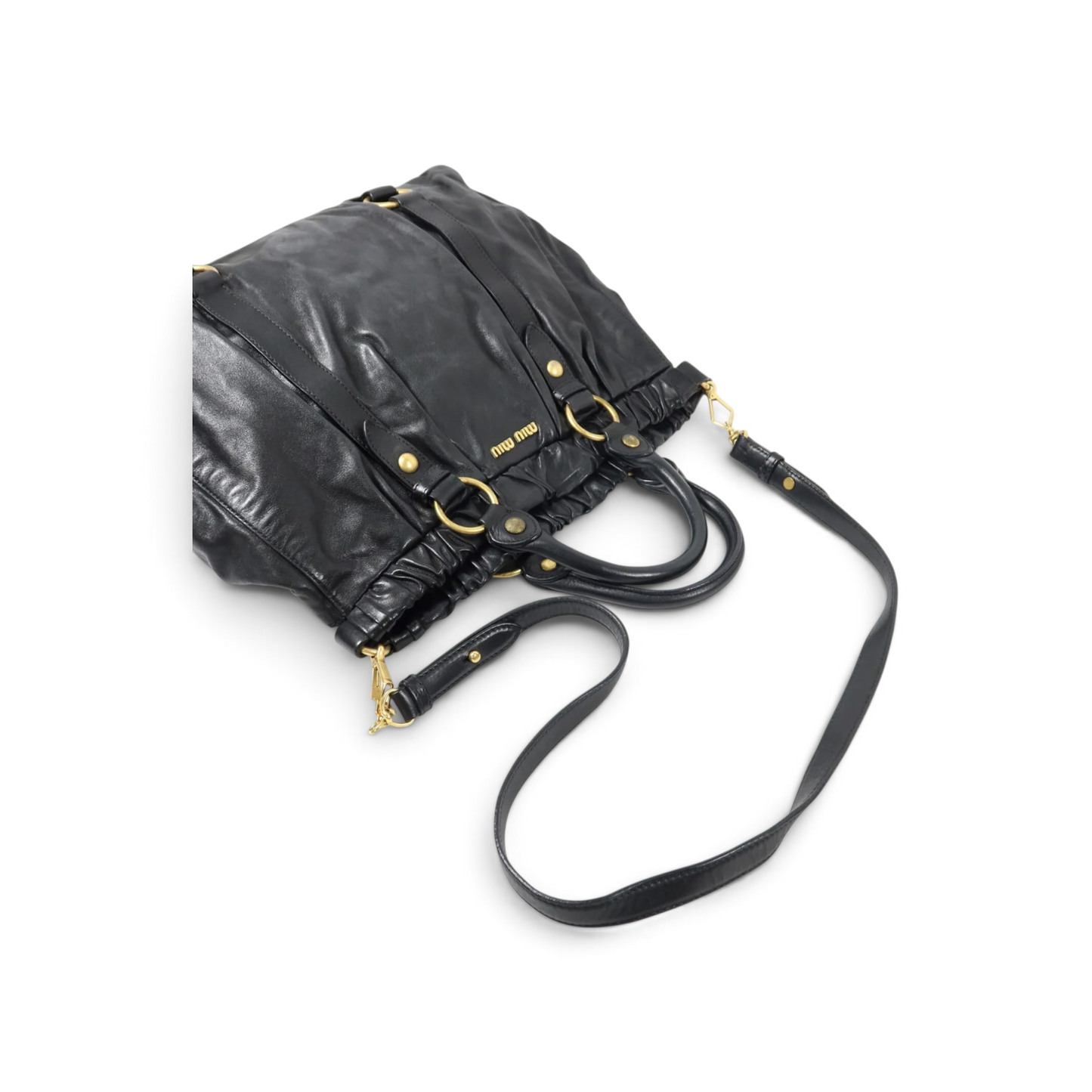 Miu Miu Vitello Cuir de veau Noir — vue 11