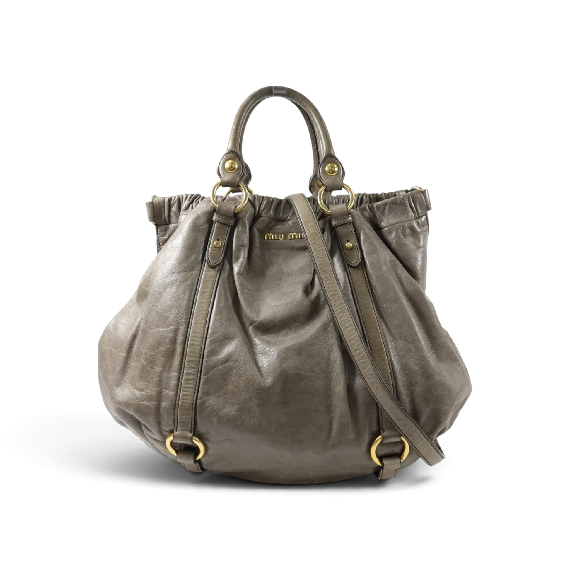 Miu Miu Vitello Cuir de veau Gris — vue 1