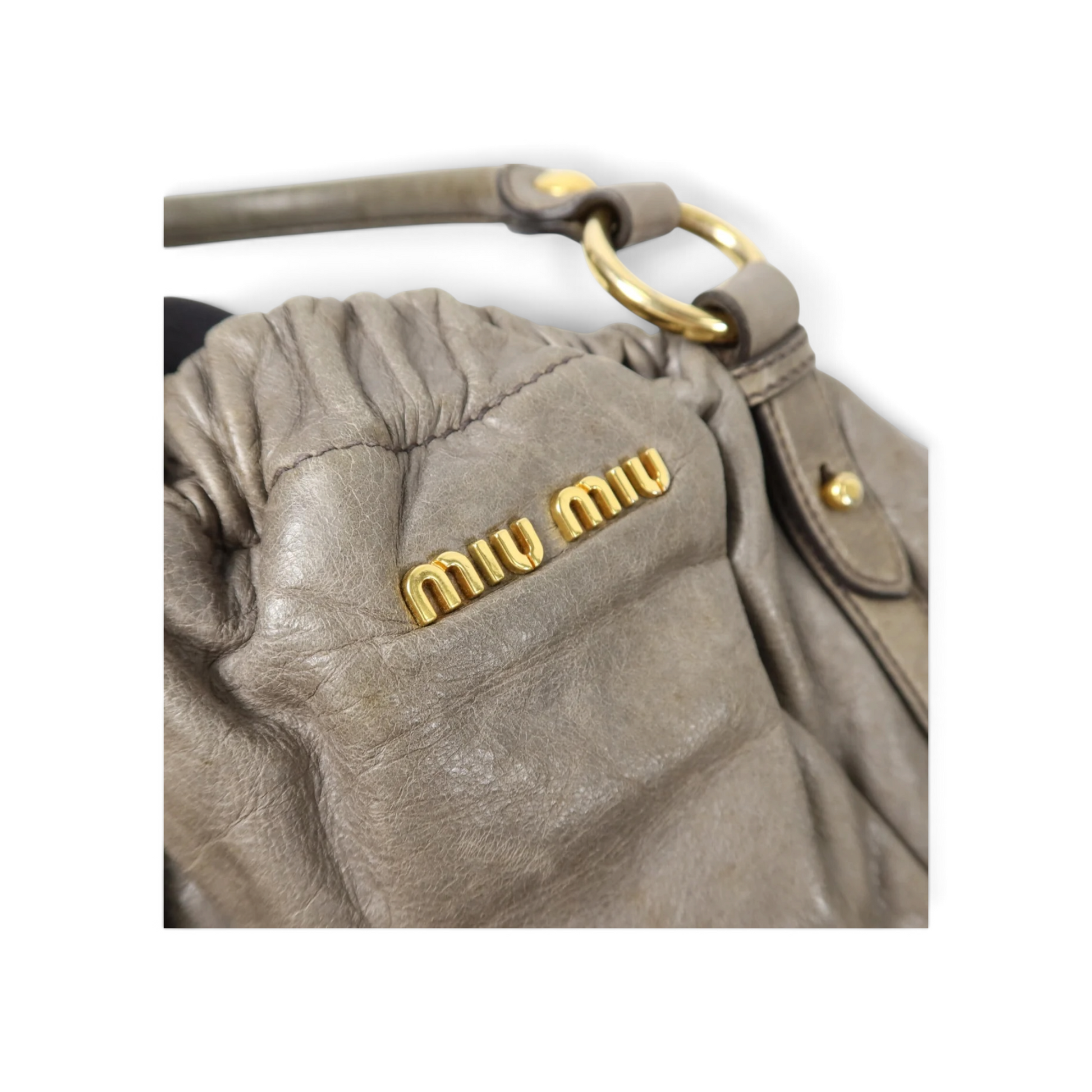 Miu Miu Vitello Cuir de veau Gris — vue 6