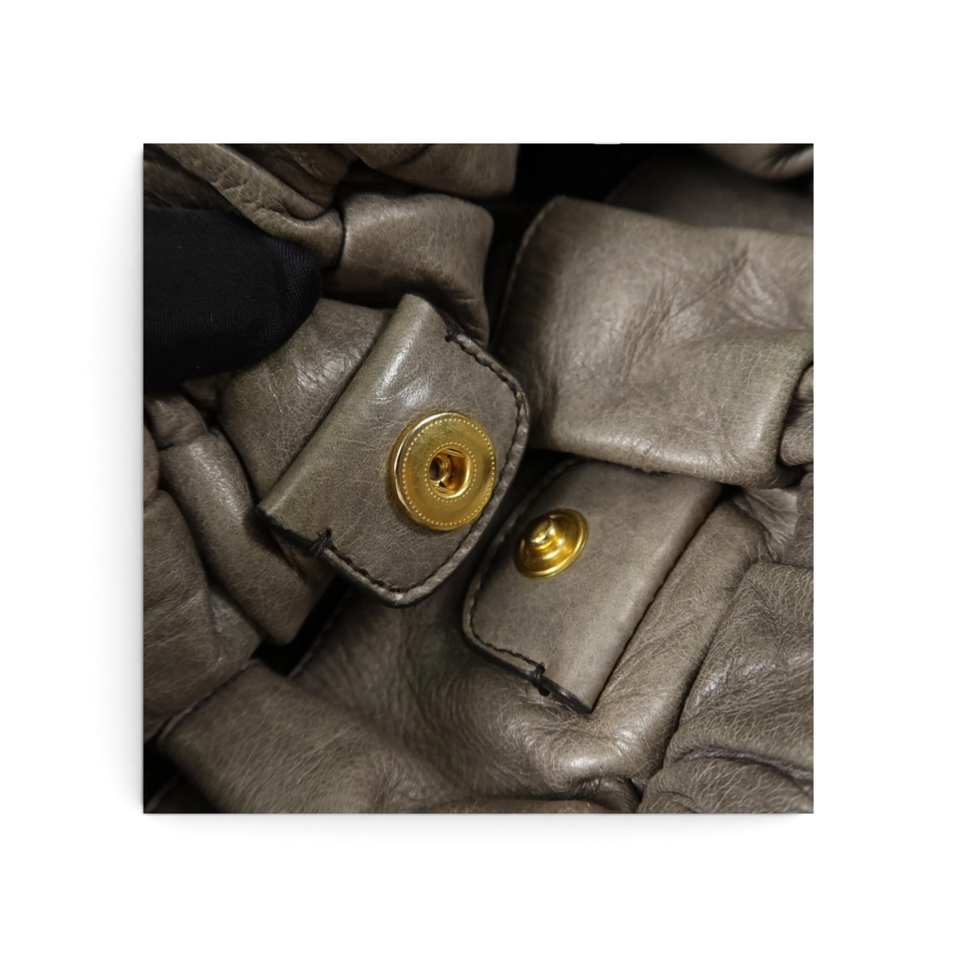 Miu Miu Vitello Cuir de veau Gris — vue 7