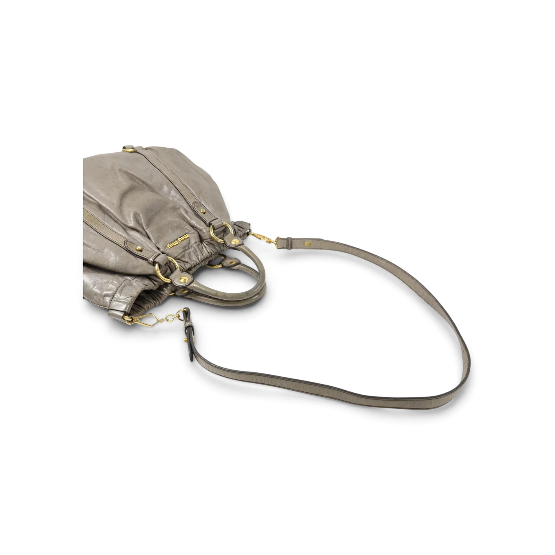 Miu Miu Vitello Cuir de veau Gris — vue 10