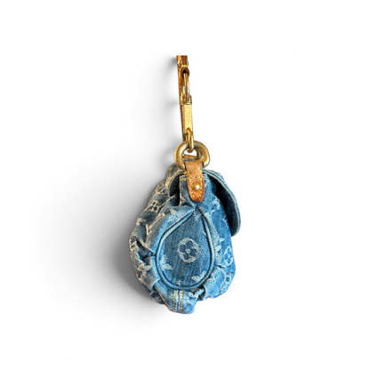 Louis Vuitton Mini Pleaty Monogram, Denim Bleu — vue 3