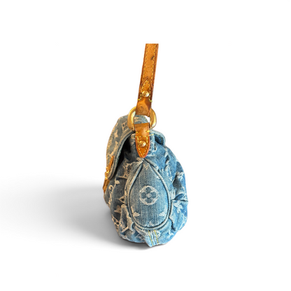 Louis Vuitton Mini Pleaty Monogram, Denim Bleu — vue 4