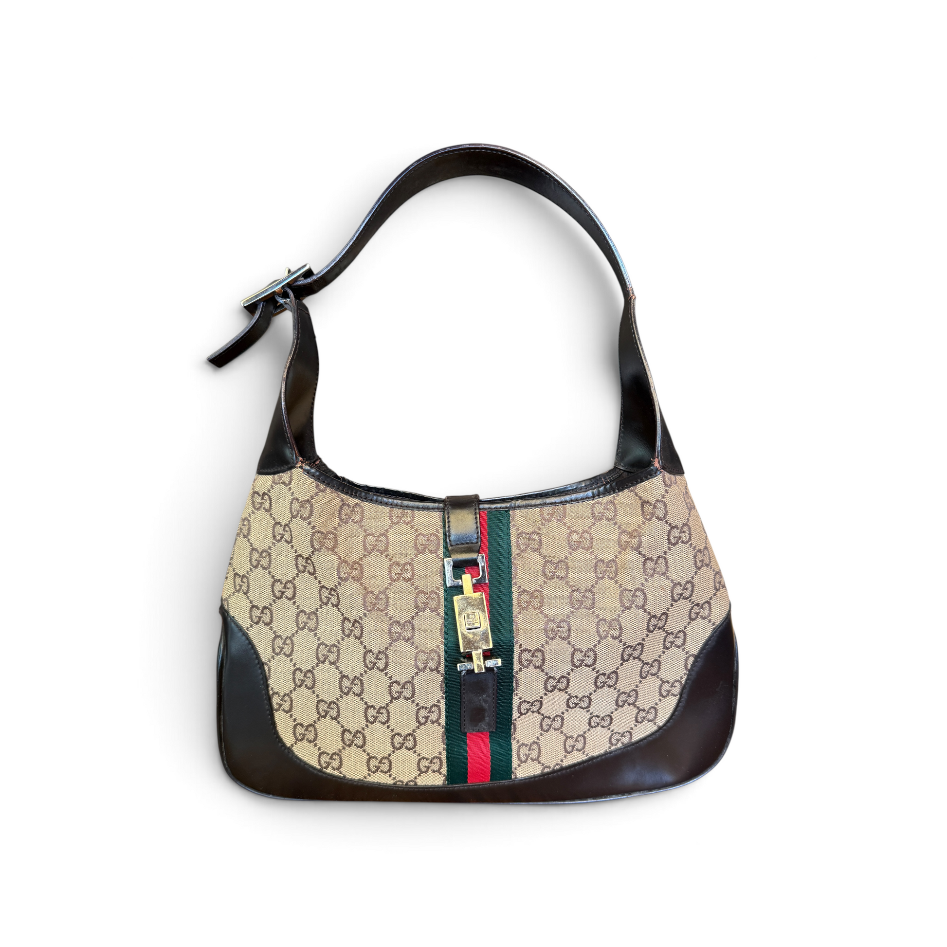 Gucci Jackie Toile GG, Sherry Line Beige / Noir — vue 1