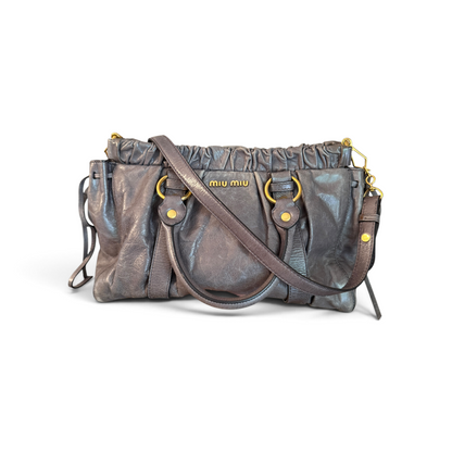 Miu Miu Vitello Cuir de veau Gris — vue 1