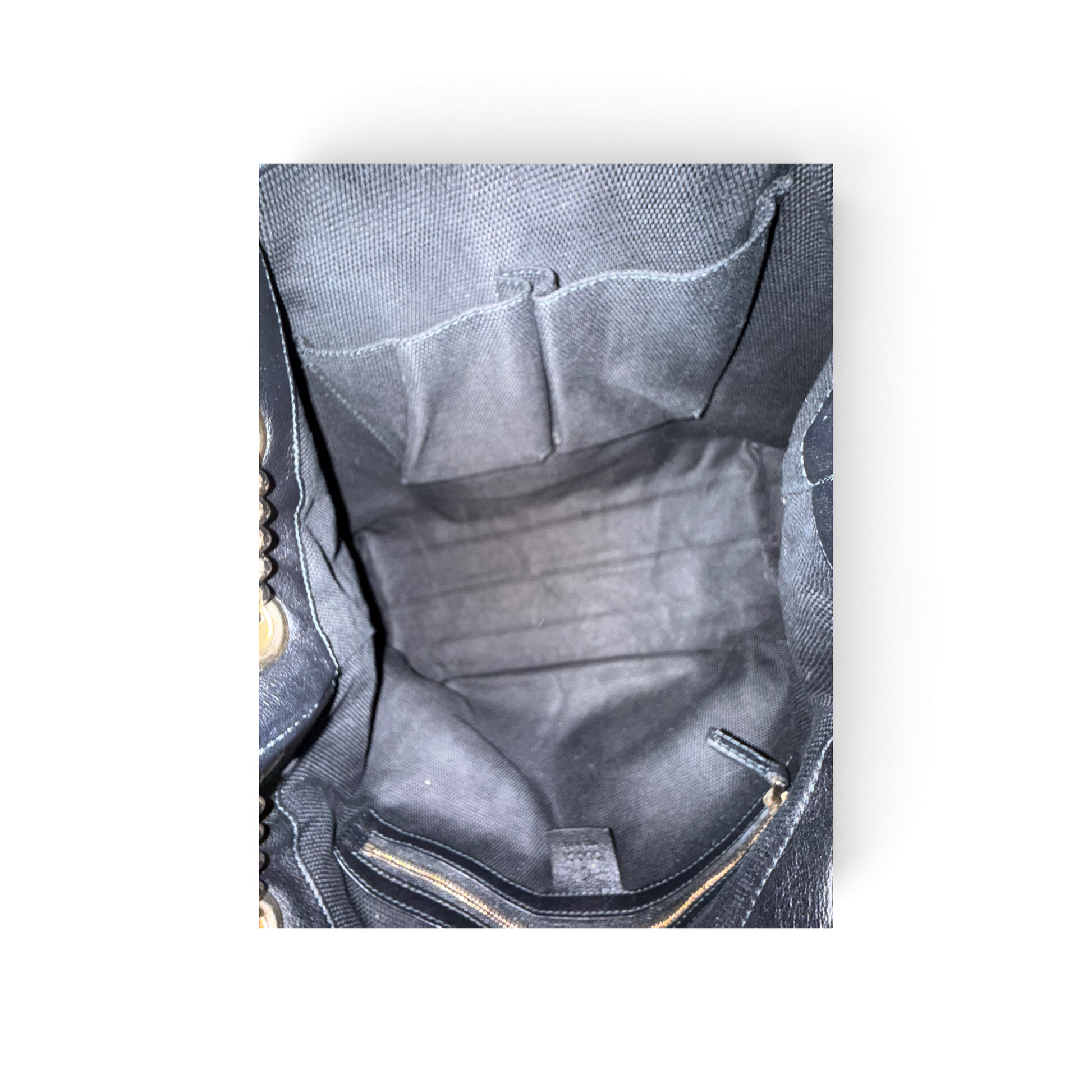 Gucci Soho cuir verni noir chaîne dorée — vue 8