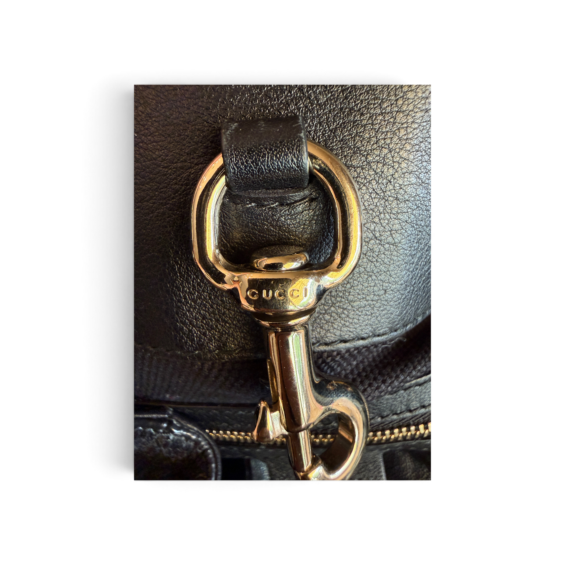 Gucci Soho cuir verni noir chaîne dorée — vue 10