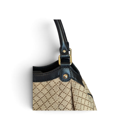 Gucci Sukey Toile, Cuir Beige — vue 8