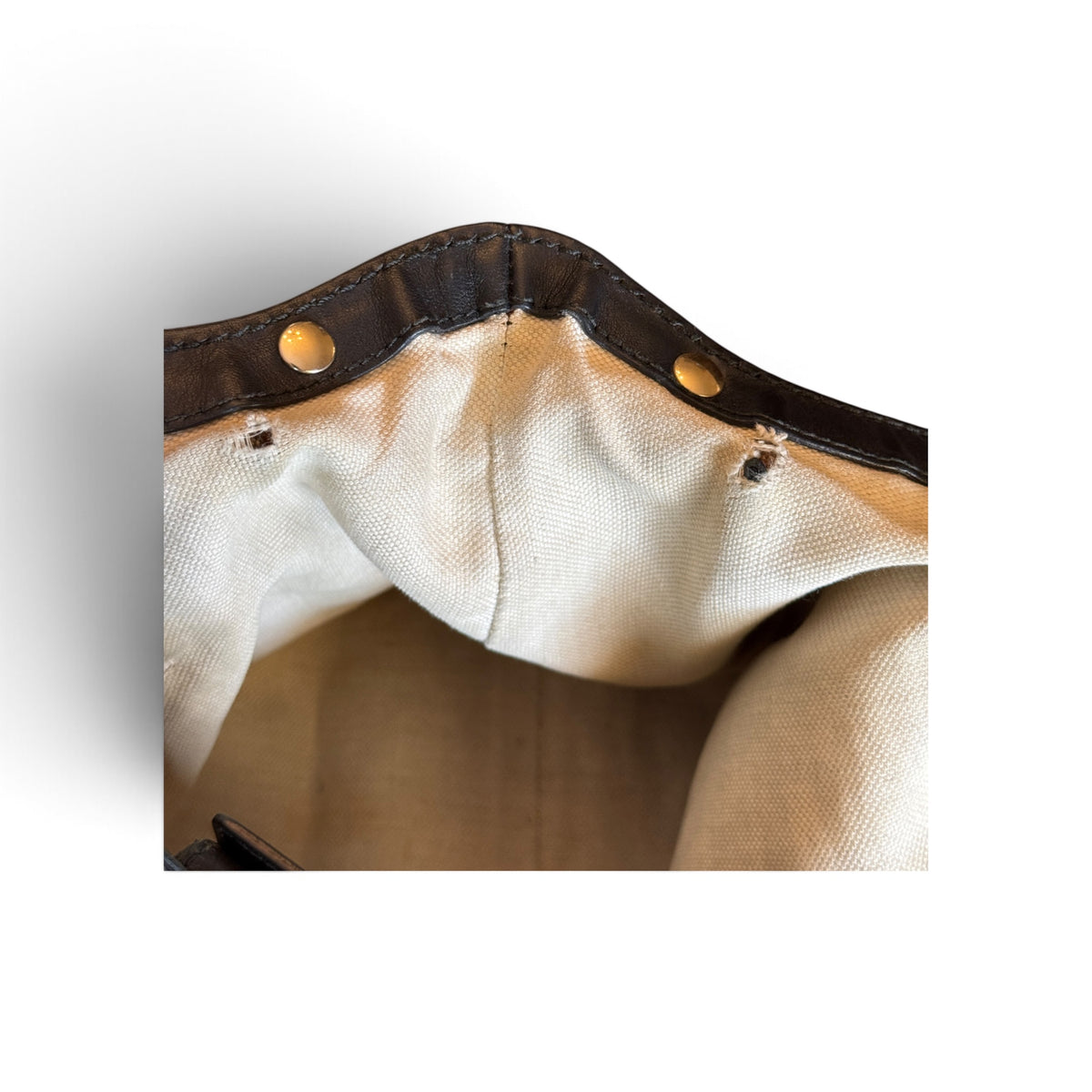 Gucci Sukey Toile, Cuir Beige — vue 14