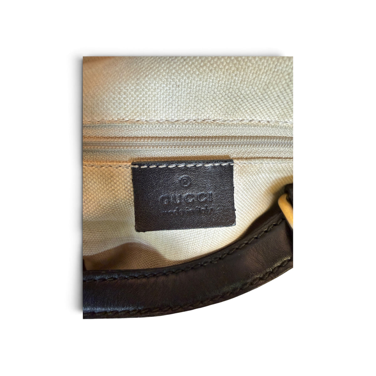 Gucci Sukey Toile, Cuir Beige — vue 17