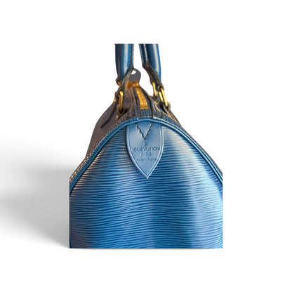 Louis Vuitton Speedy 25 Épi Bleu — vue 12