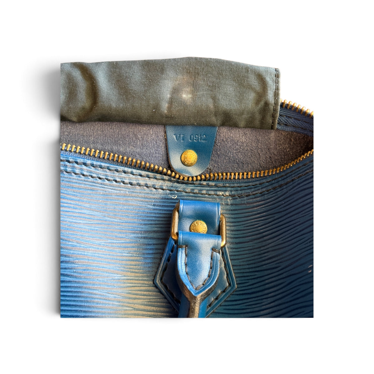 Louis Vuitton Speedy 25 Épi Bleu — vue 15