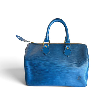Louis Vuitton Speedy 25 Épi Bleu — vue 3