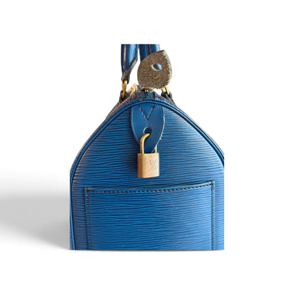 Louis Vuitton Speedy 25 Épi Bleu — vue 10