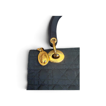 Dior Lady Dior Toile Nylon cannage Noir — vue 6