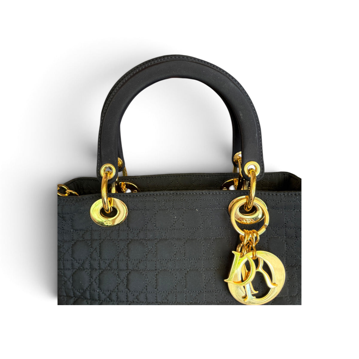 Dior Lady Dior Toile Nylon cannage Noir — vue 9