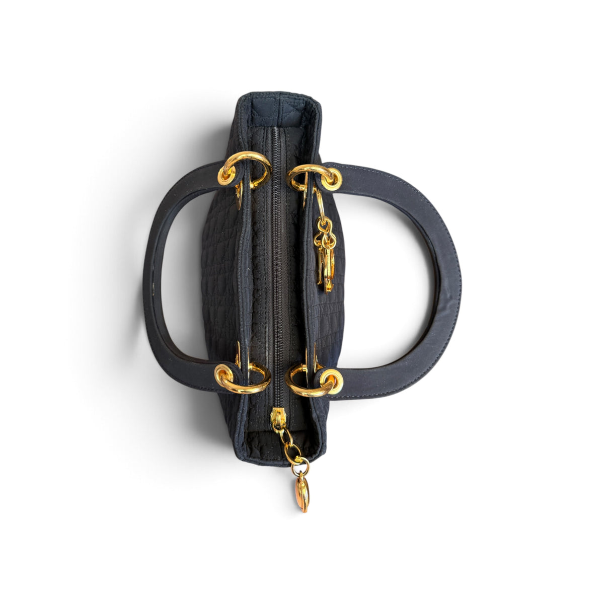 Dior Lady Dior Toile Nylon cannage Noir — vue 10