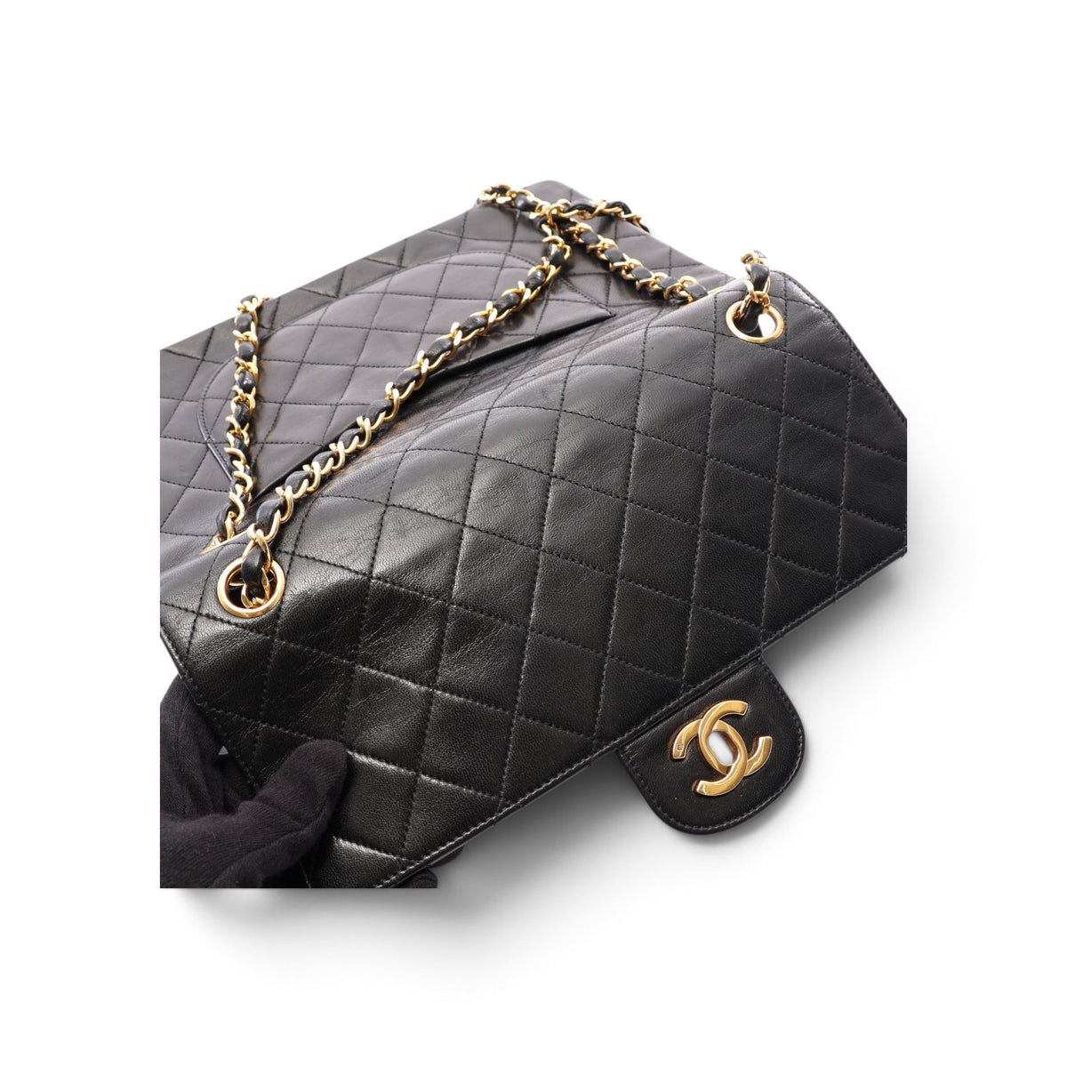 Chanel Timeless Classic Double Flap 25 Cuir d'Agneau Noir — vue 11