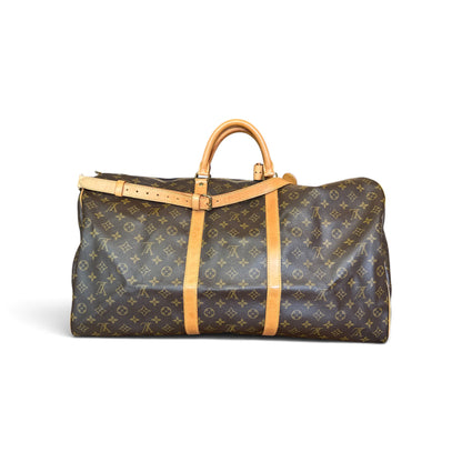 Louis Vuitton Keepall 60 Bandoulière Monogram Marron — vue 3