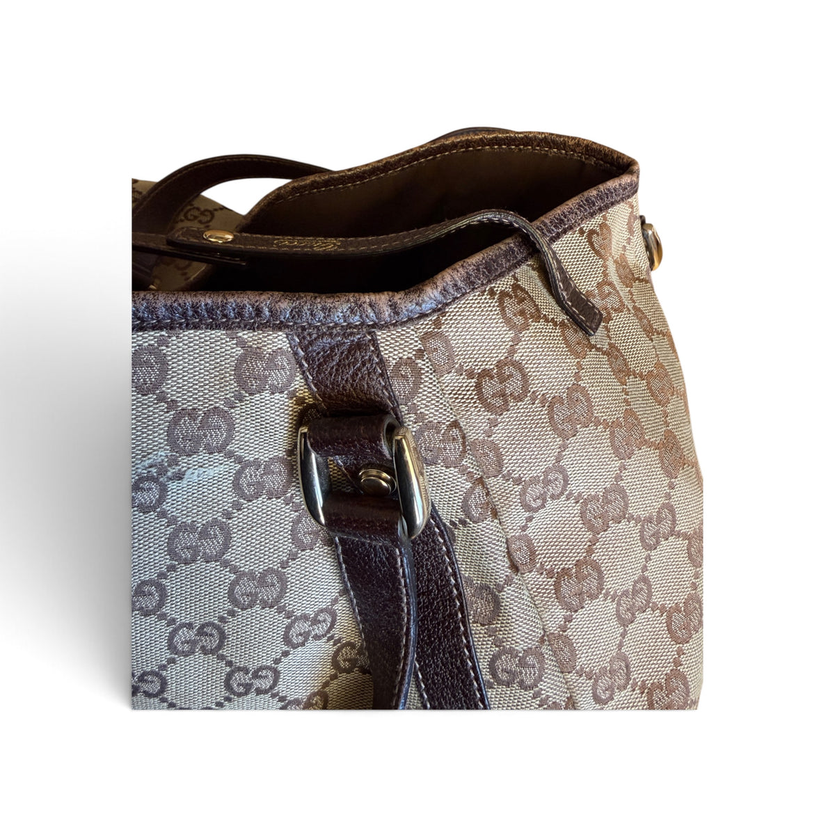 Gucci Abbey Toile GG Beige / Marron — vue 9