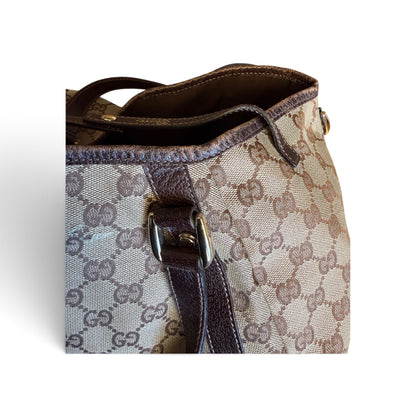 Gucci Abbey Toile GG Beige / Marron — vue 9