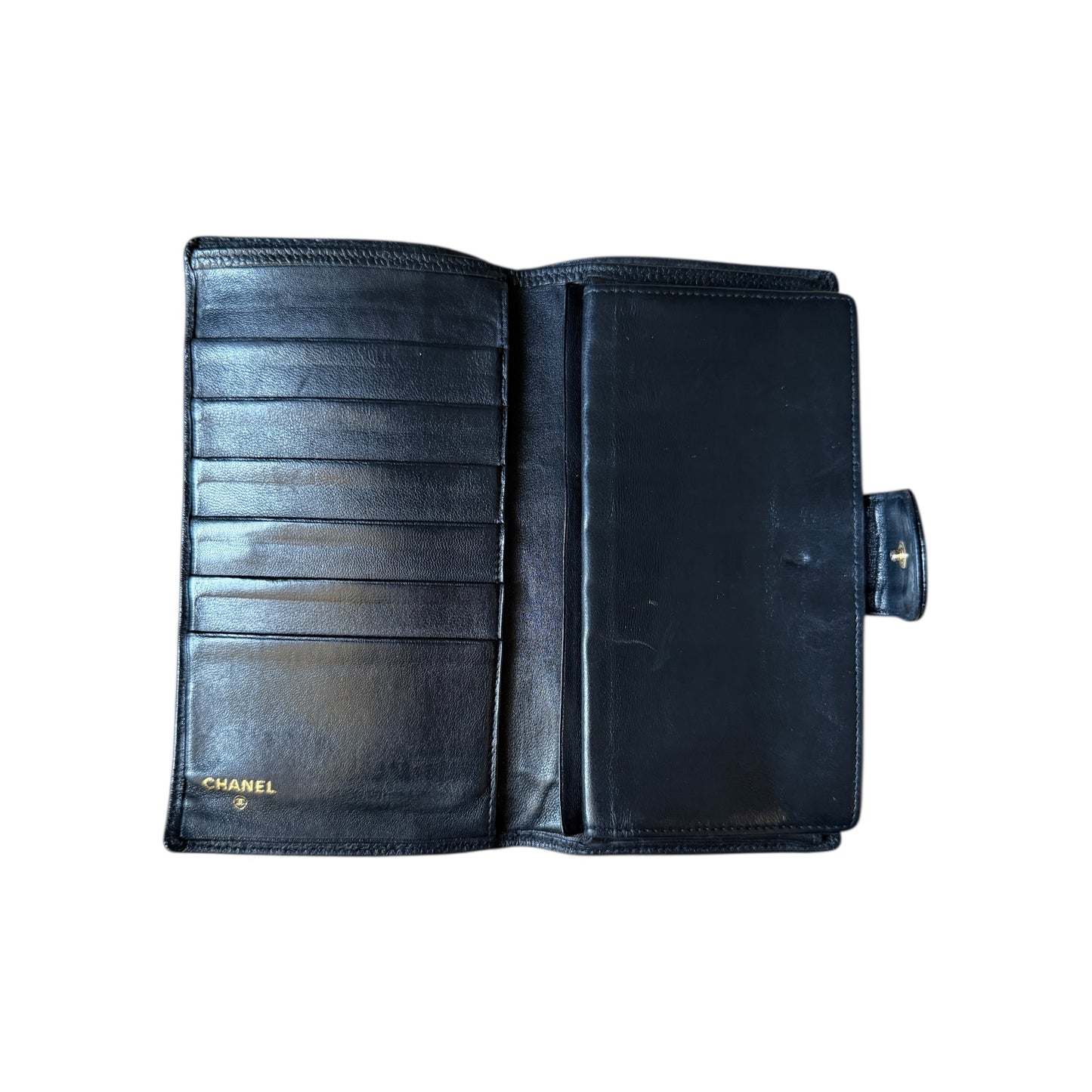 Chanel Bi-fold Long Wallet Caviar skin