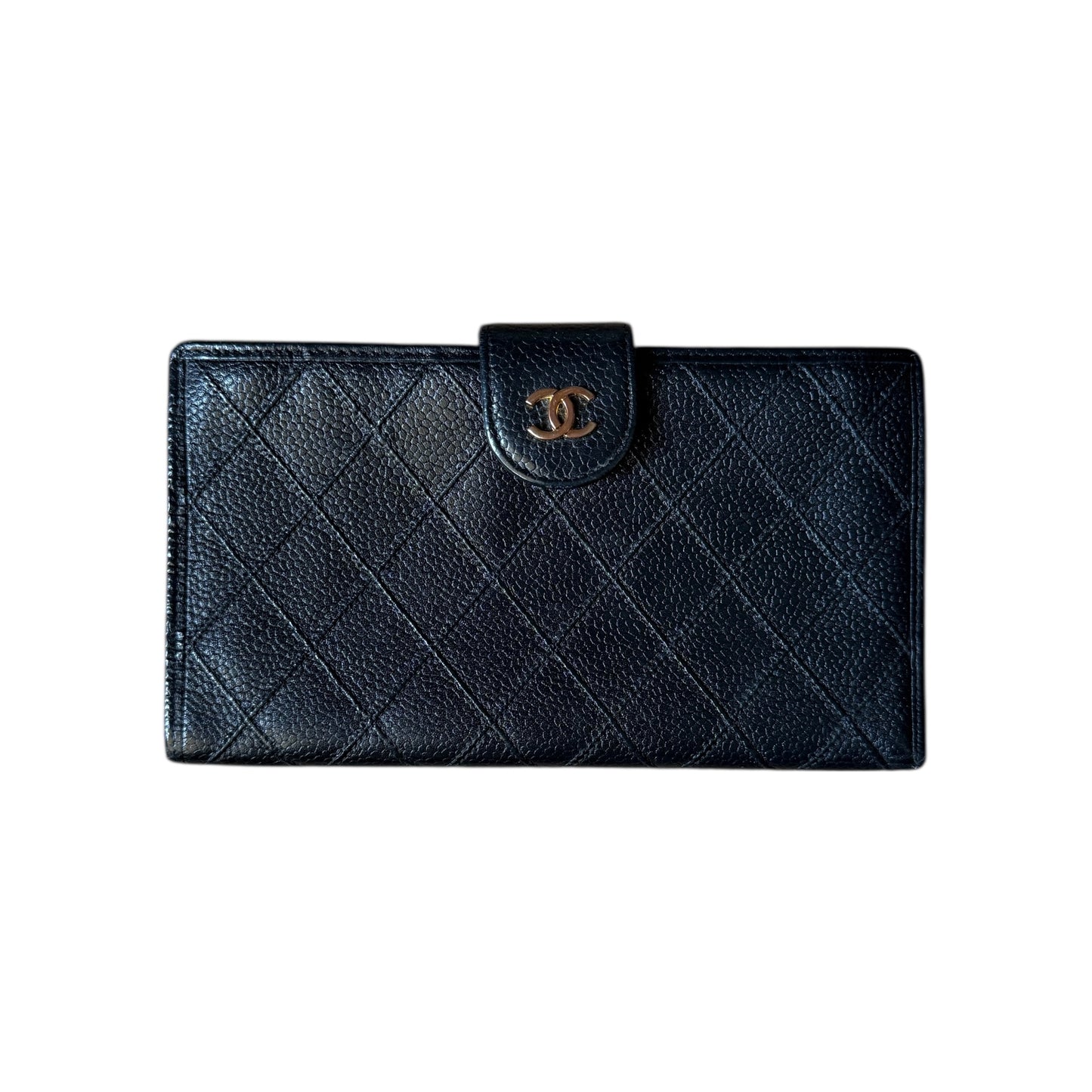 Chanel Bi-fold Long Wallet Caviar skin