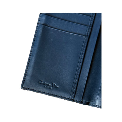 Portefeuille Saddle Toile Jacquard Bleu