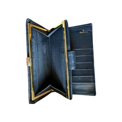 Chanel Bi-fold Long Wallet Caviar skin