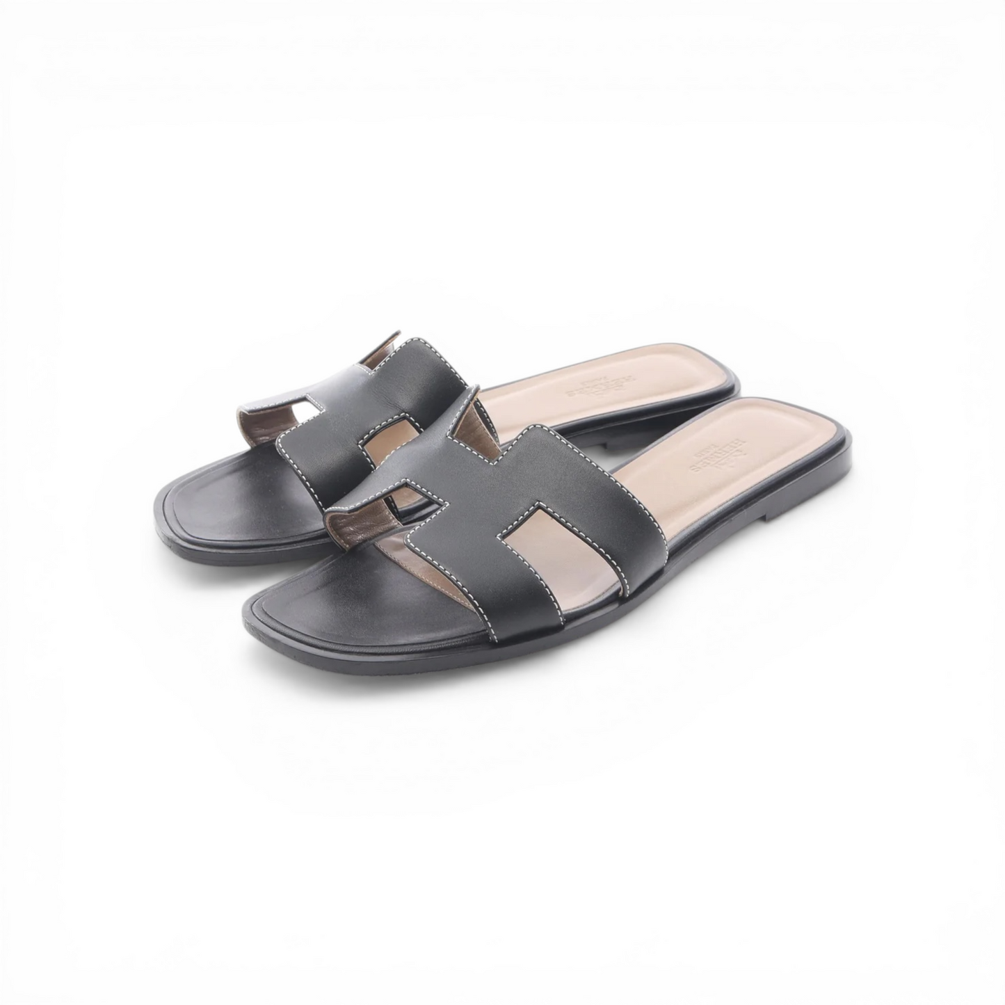 Oran Leather Sandals Black