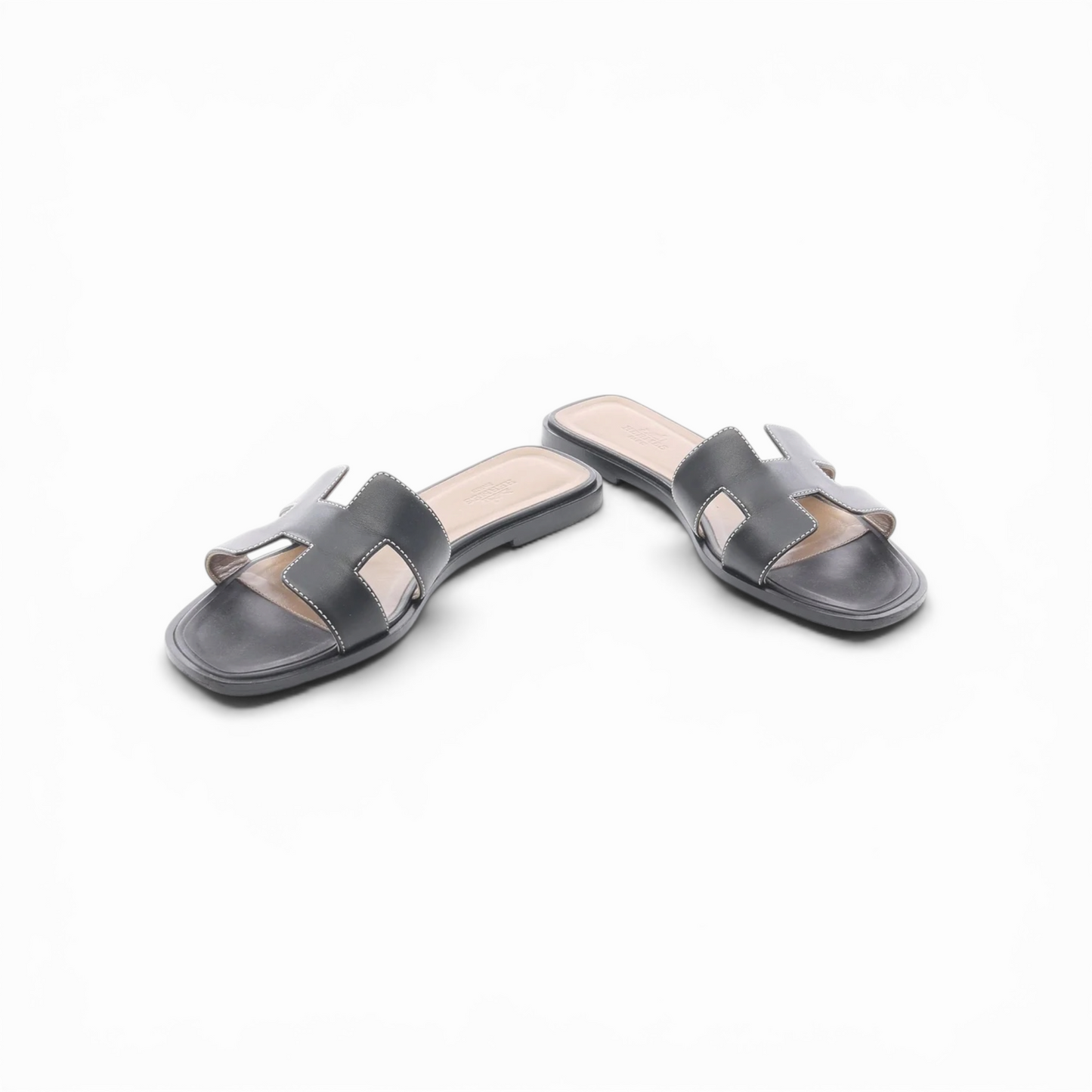 Oran Leather Sandals Black