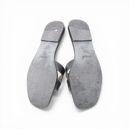 Oran Leather Sandals Black