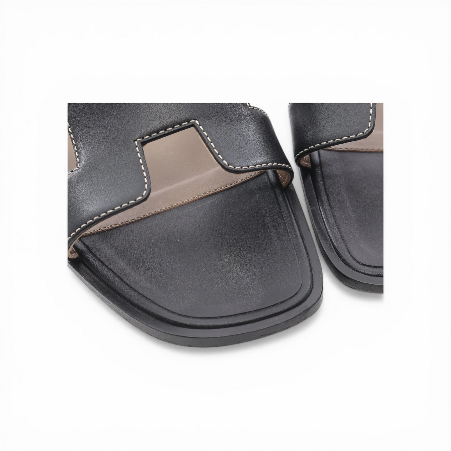 Oran Leather Sandals Black
