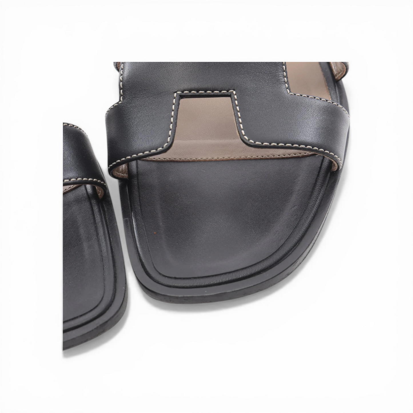 Oran Leather Sandals Black